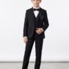 Page boys five-piece suit set in black