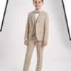 Page boys five-piece suit set in beige
