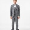Page boys five-piece suit set in grey