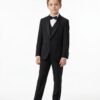 Boys wedding five-piece suit set in black