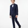 Boys wedding five-piece suit set in navy blue