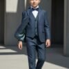 Page boys five-piece suit set in blue